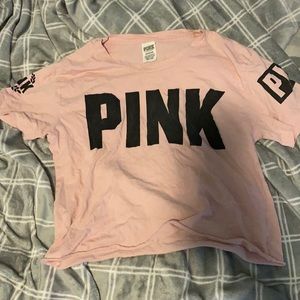 baby pink cropped shirt